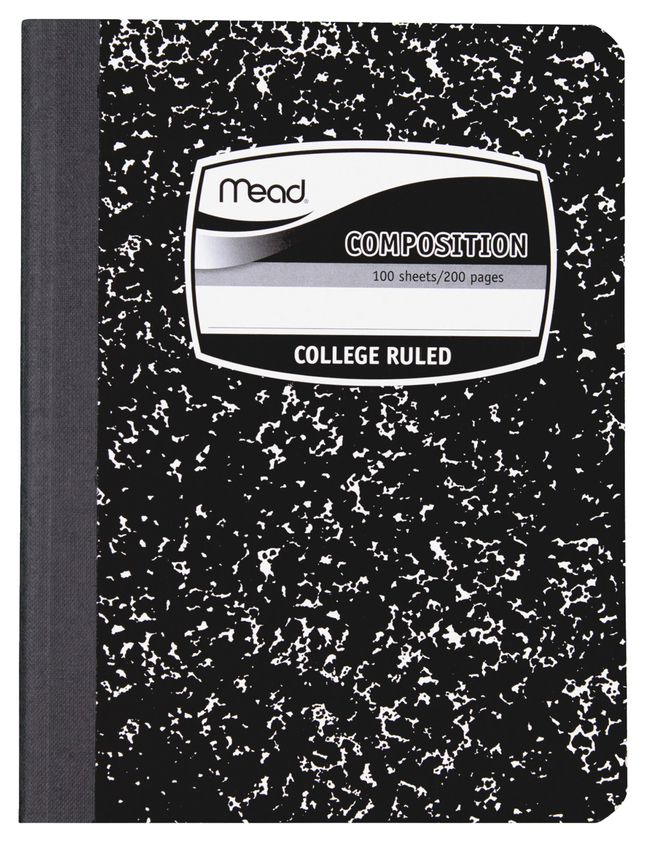 Mead® Square Deal® Black Marble Composition Book: 100 Sheets, College Ruled (Carton of 12)