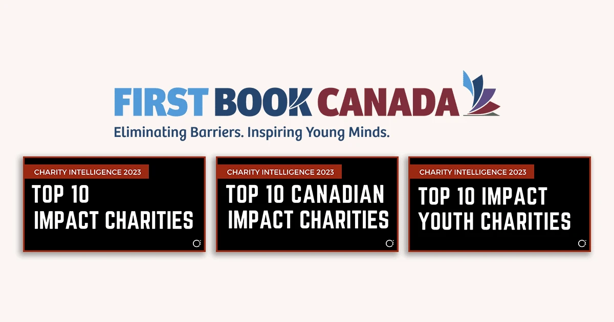 First Book Canada named to 2023 Top Impact Charities list by Charity Intelligence Canada 
