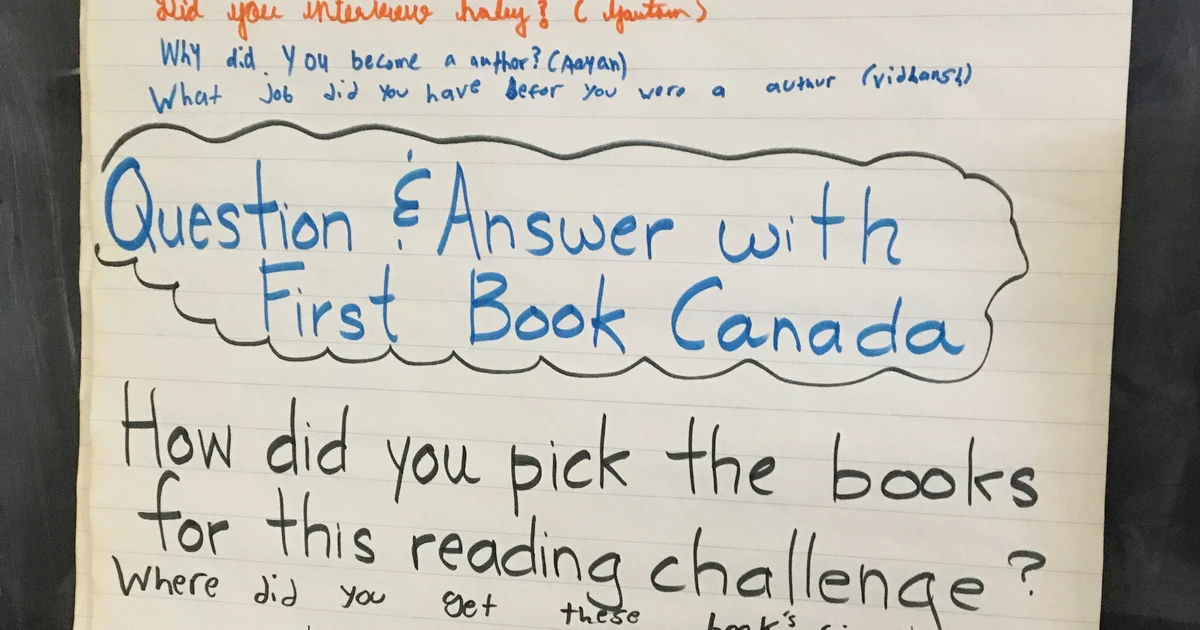 Question &amp; Answer with Raptors 905 Reading Challenge Students
