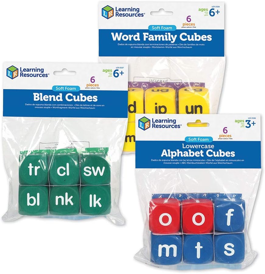 Phonics Cubes Class Set (Set of 18 Foam Cubes)