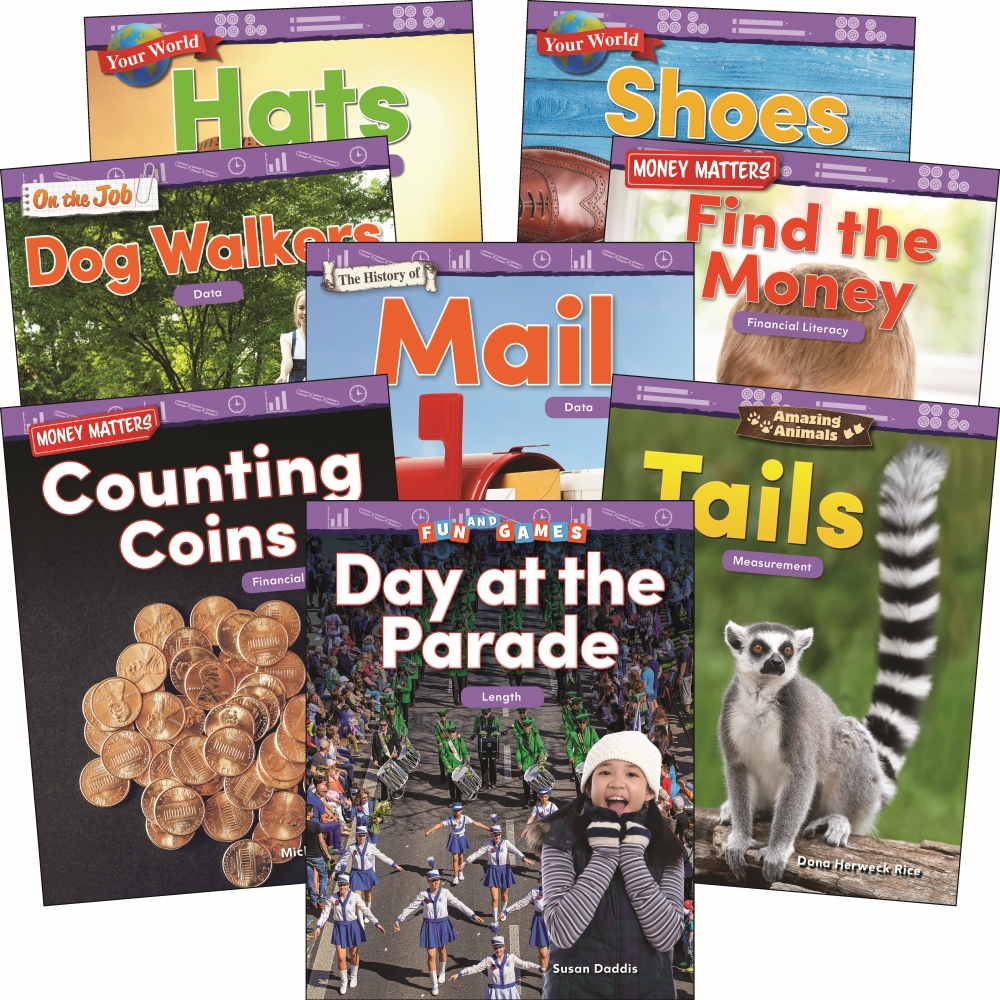 Measurement & Data: Grades K-1 (Collection of 8 Paperback Books)