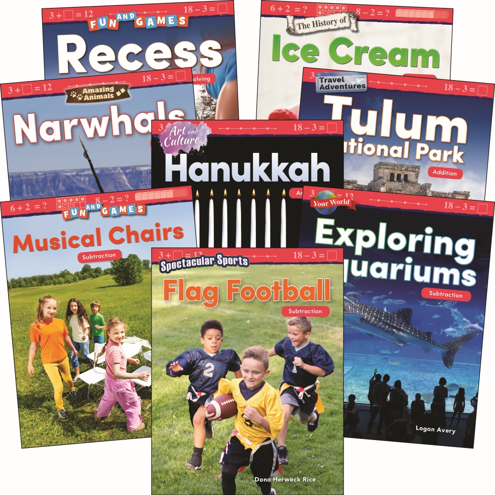 Addition & Subtraction: Grades K-1 (Collection of 8 Paperback Books)