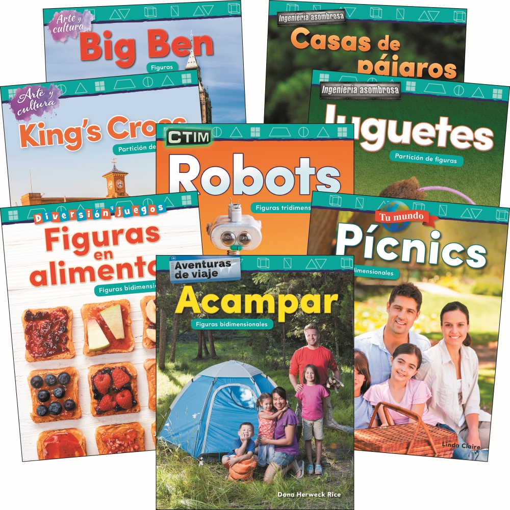 Geometry Grades K-1 Spanish (Spanish Edition) (Collection of 8 Paperback Books)