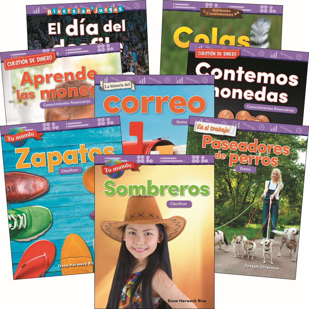 Measurement & Data Grades K-1 Spanish (Spanish Edition) (Collection of 8 Paperback Books)