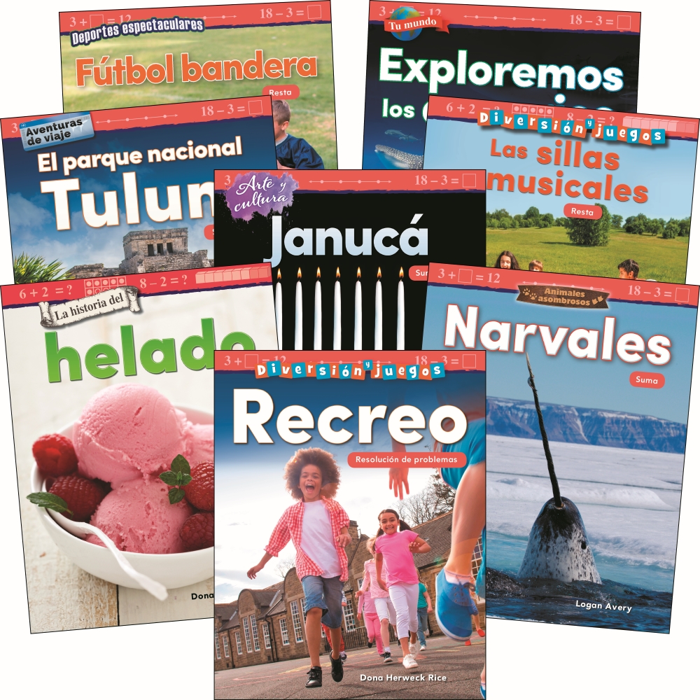 Addition & Subtraction Grades K-1 Spanish (Spanish Edition) (Collection of 8 Paperback Books)