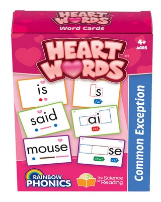 Rainbow Phonics Heart Words Cards