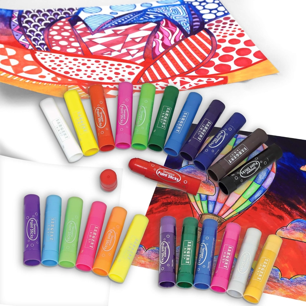 24 Count Box Tempera Paint Sticks