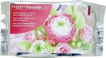 500g Air-Hardening White Flexible Clay (Carton of 24)