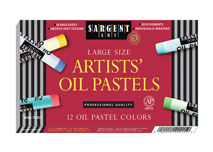 12 Count Box Large Oil Pastels (Carton of 36 Boxes)