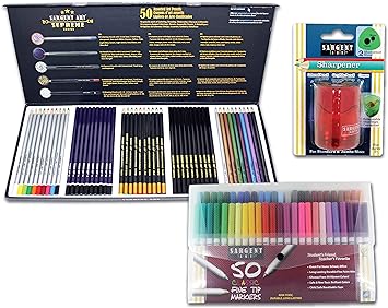 Draw & Color Art Set with Bonus Pencil Sharpener