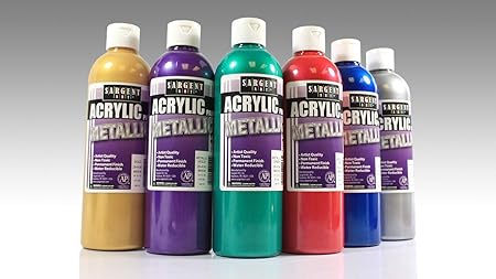 16 oz Metallic Acrylic Paint Assortment (Set of 6)