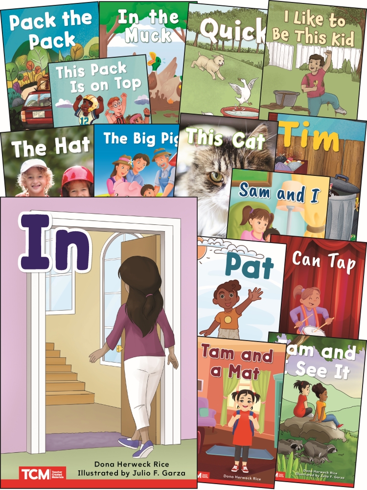 Decodable Books Grade PK-K Set 1 (Collection of 15 Paperback Books)