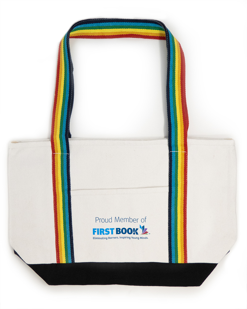 Large Cotton Canvas First Book Tote Bag